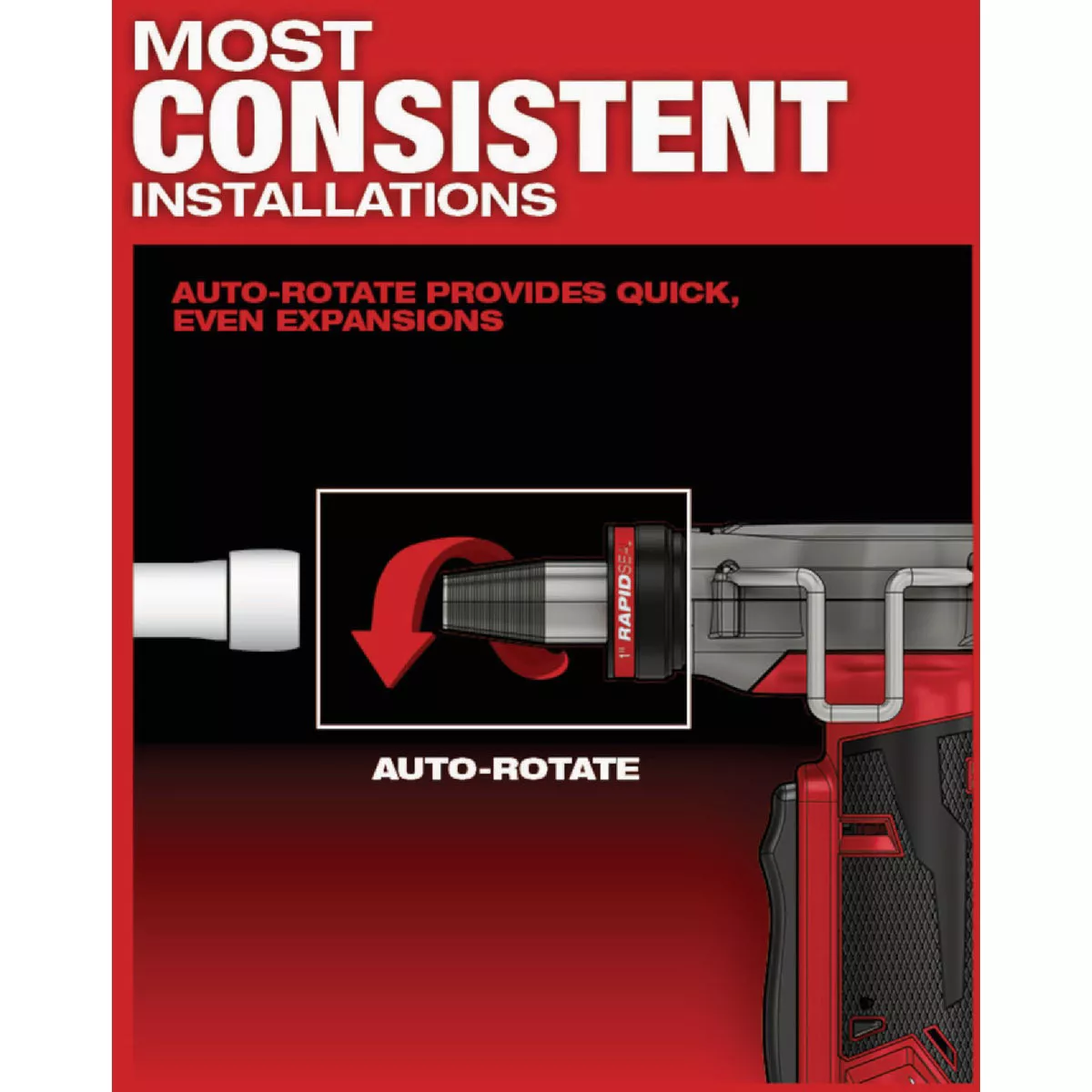Milwaukee M12 FUEL ProPEX Expander Kit with 1/2 In. to 1 In. RAPID SEAL ...