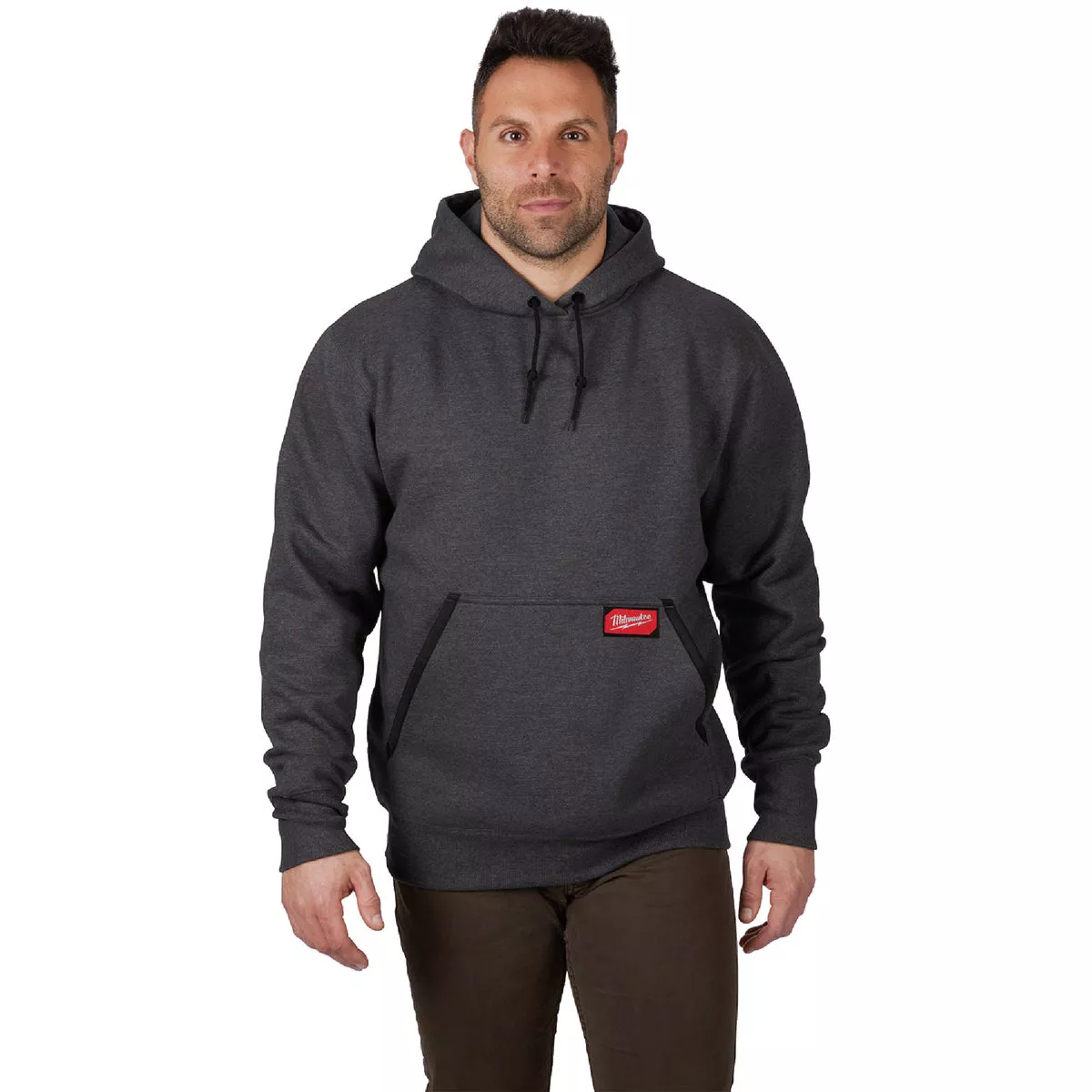 Milwaukee 3XL Gray Unisex Heavy-Duty Pullover Hooded Sweatshirt