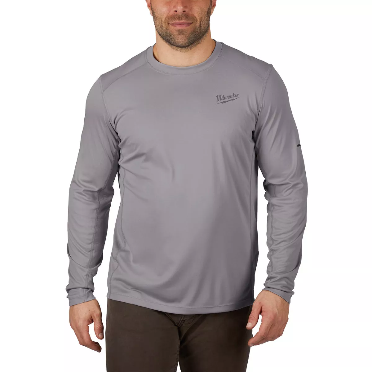 Milwaukee Workskin Small Gray Long Sleeve Unisex Lightweight Performance Shirt