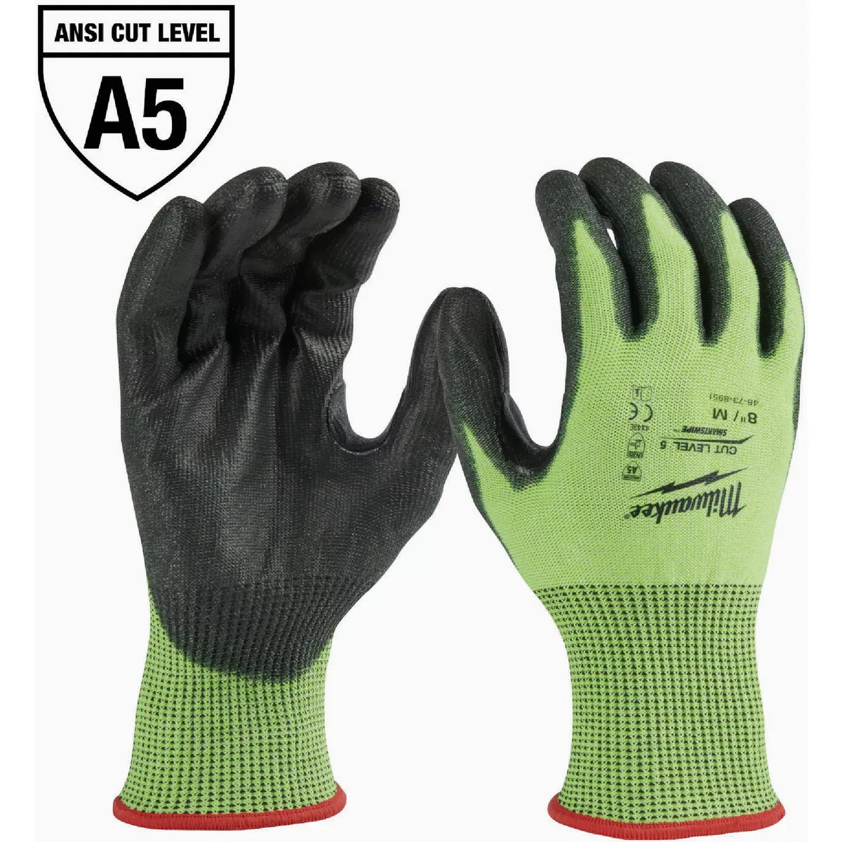 Milwaukee Unisex Medium Polyester Cut 5 High-Visibility Glove-