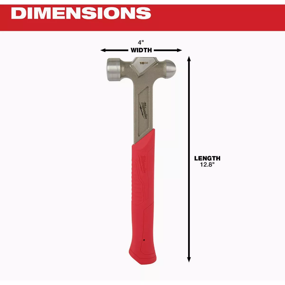Milwaukee 16 Oz. Steel Ball Peen Hammer - photo 3