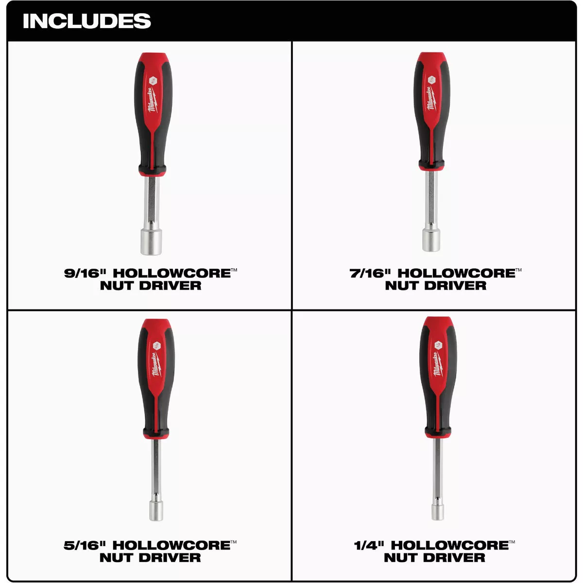 Milwaukee HollwCore SAE Nut Driver Set (4-Piece) | True Value Hardware