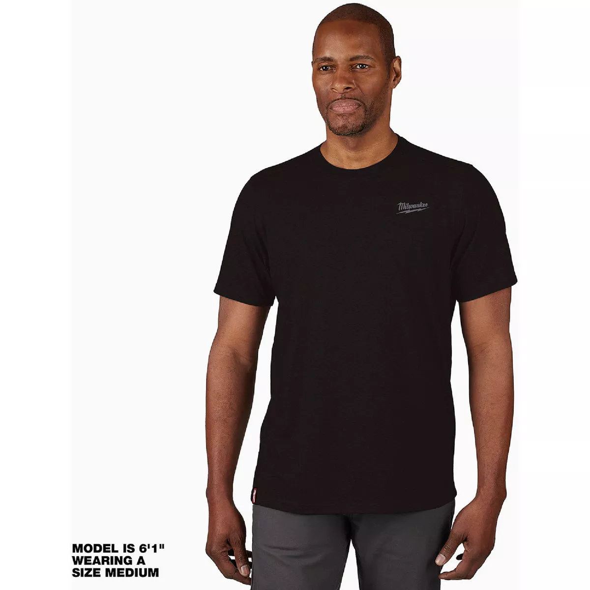 Milwaukee Medium Black Short Sleeve Unisex Hybrid Work Shirt