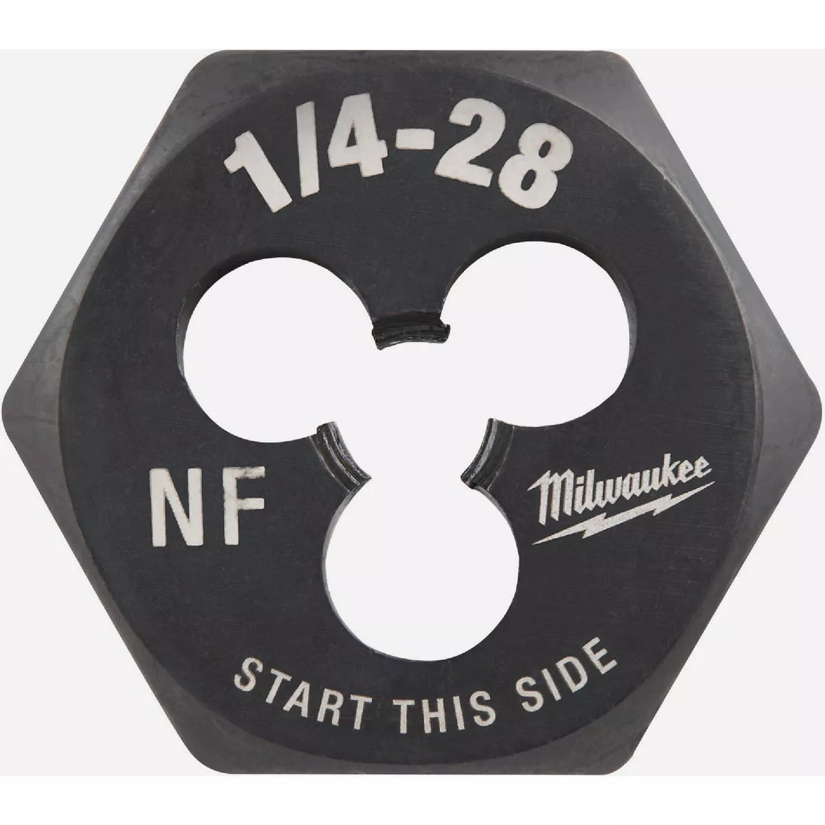 Milwaukee 1/4 In.-28 NF 1-Inch Hex Threading Die