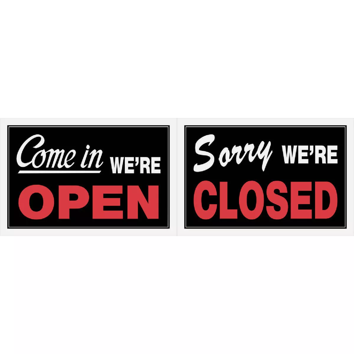 Hillman Come in We're Open / Sorry We're Closed Sign (8" x 12")