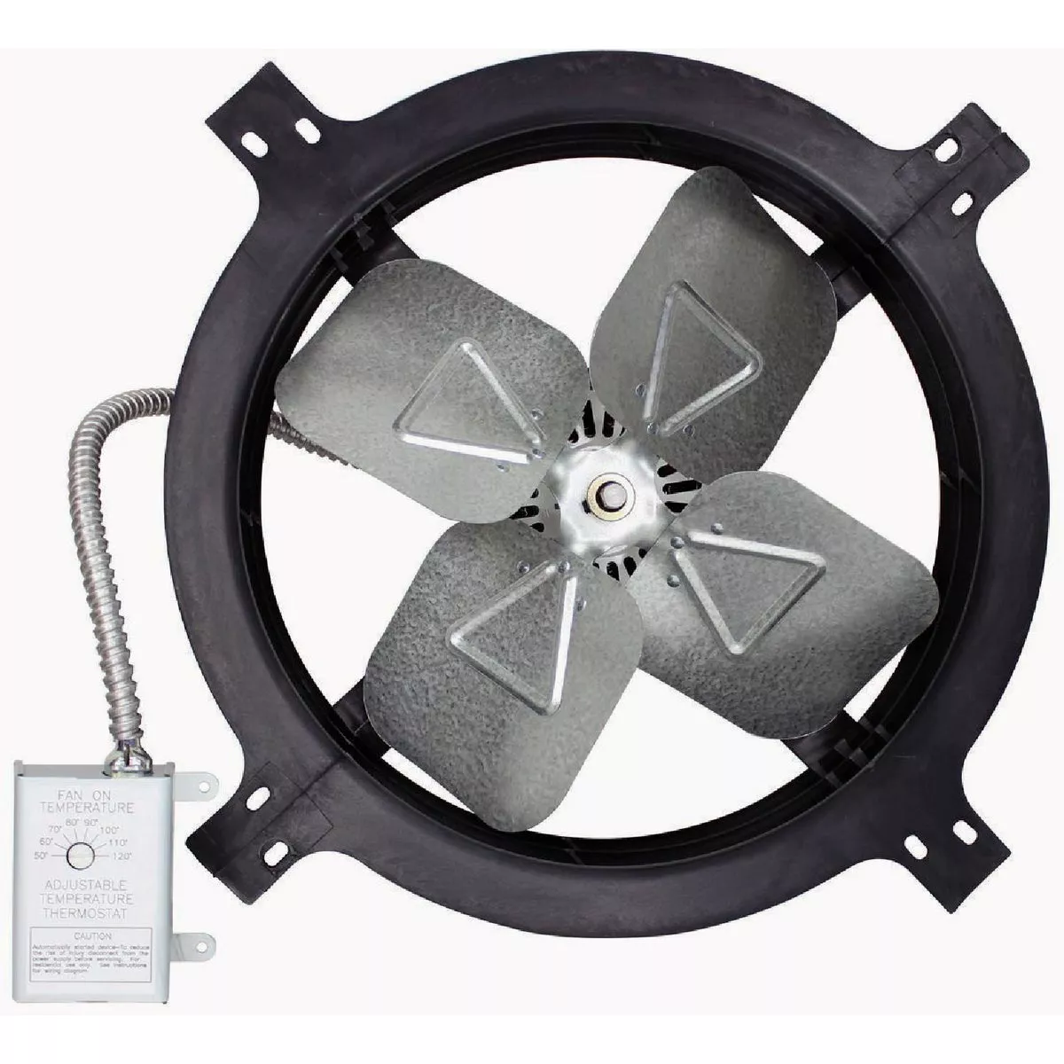 AirVent Gable-Mount Power Attic Vent with Thermostat 1620 CFM