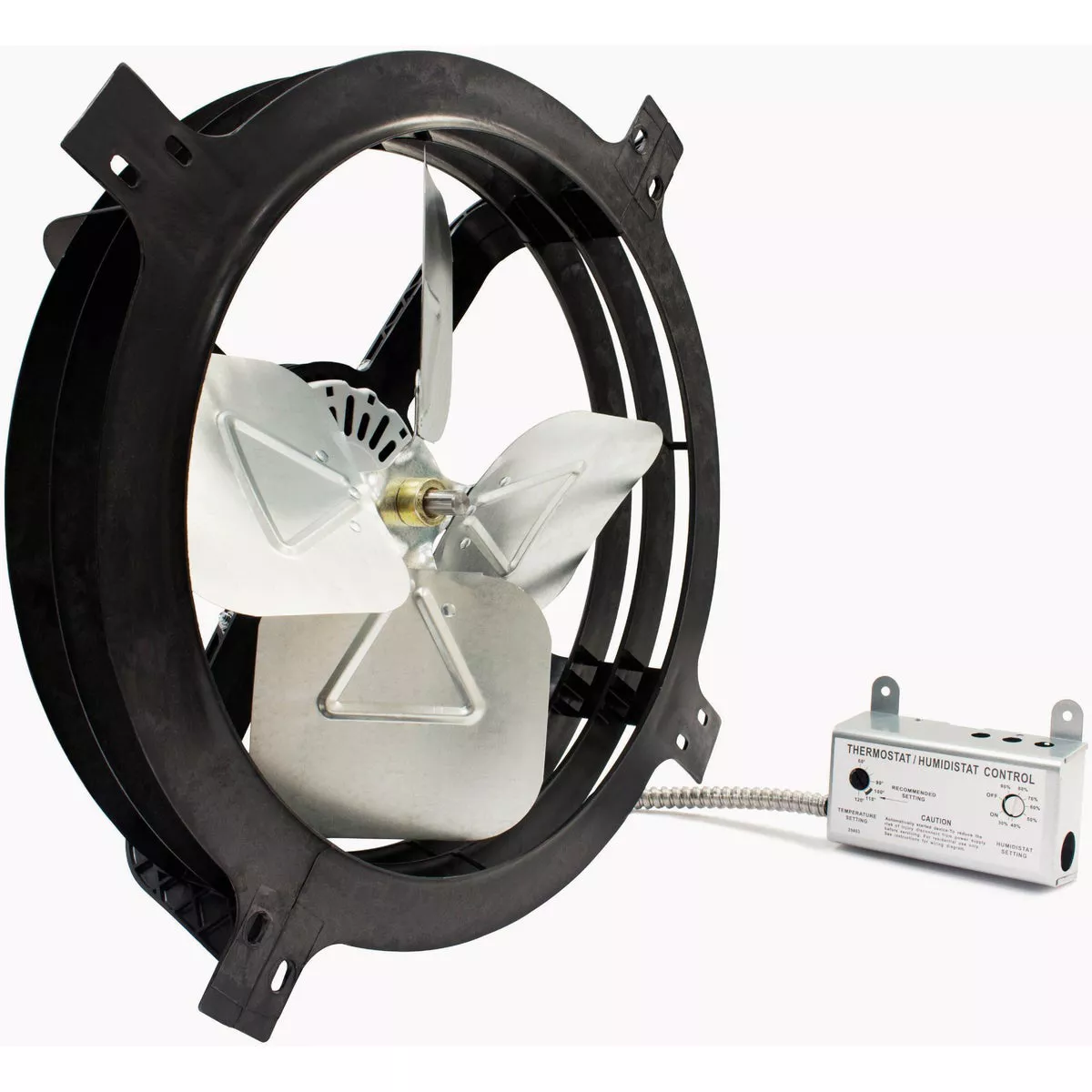 AirVent Gable-Mount Power Attic Vent with Humidistat/Thermostat 1620 CFM