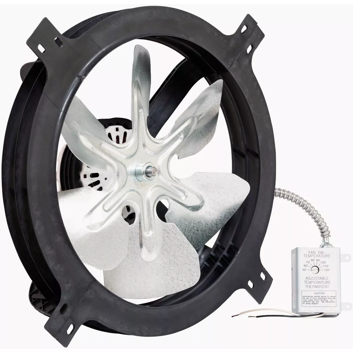 AirVent Gable-Mount Power Attic Vent with Thermostat 1320 CFM-