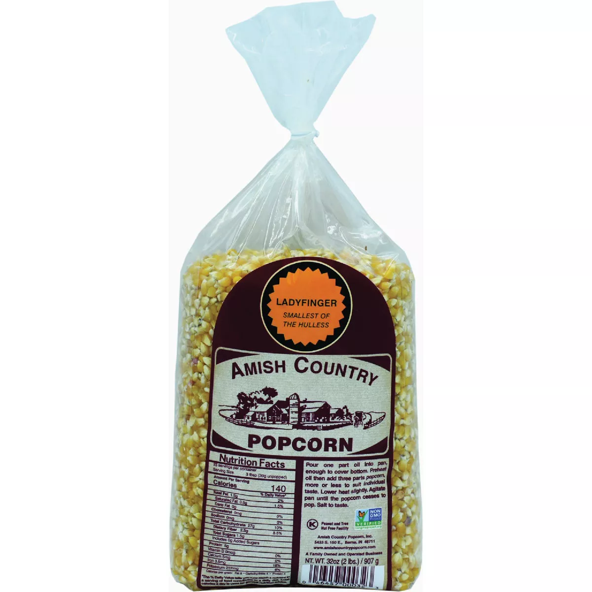 Amish Country Popcorn 2 Lb. Ladyfinger Popcorn-