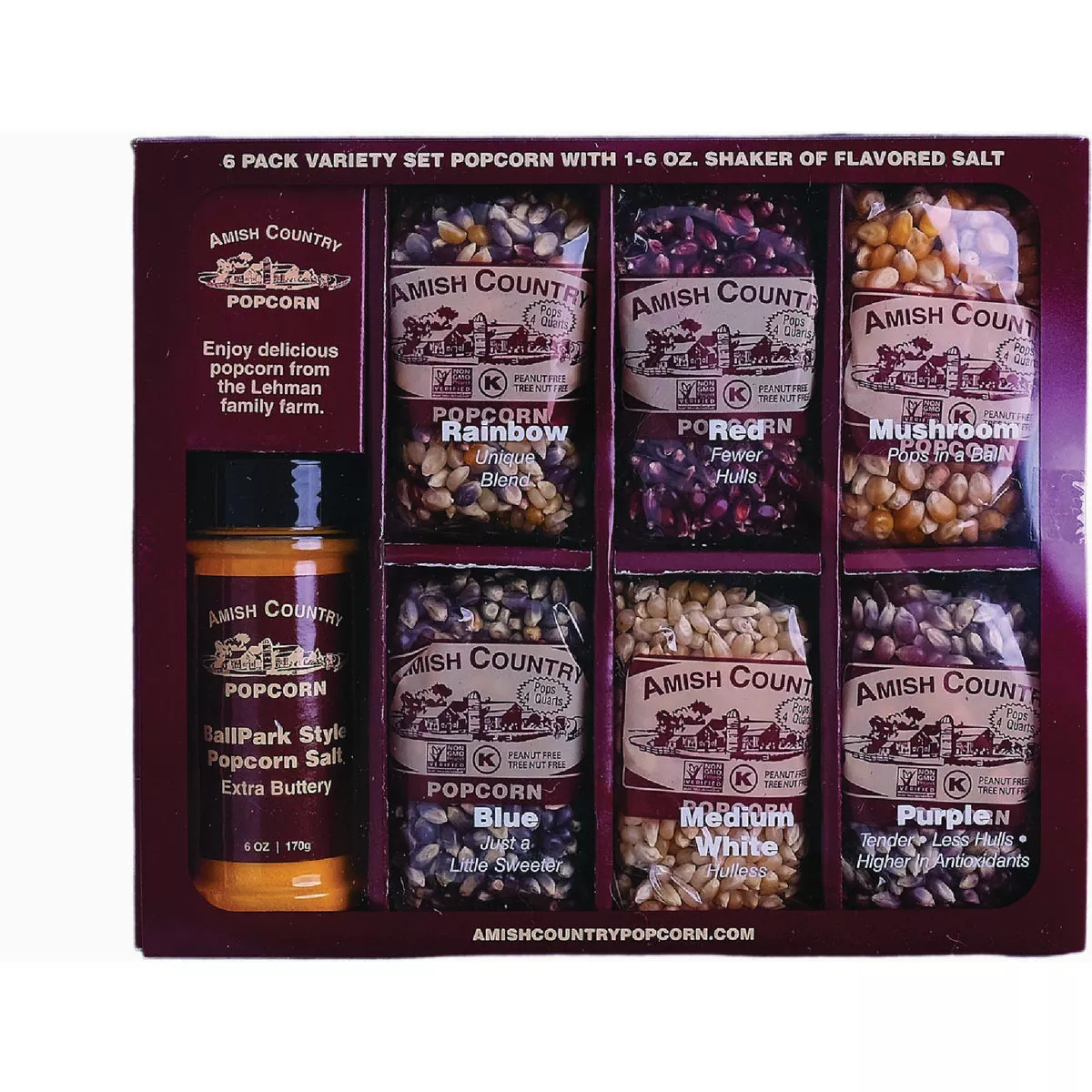 Amish Country Popcorn 6 Pack Variety Set