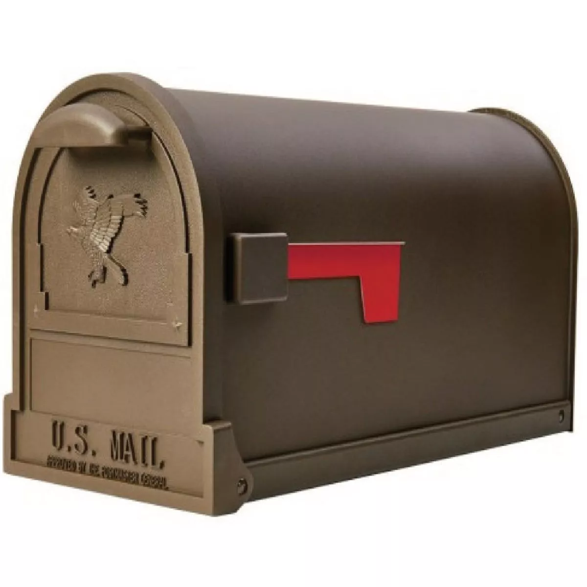 Gibraltar Arlington Bronze Large Steel Post-Mount Mailbox