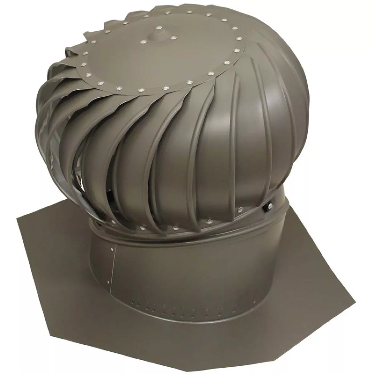 AirVent 12 in. Aluminum Weatherwood Wind Turbine Attic Vent