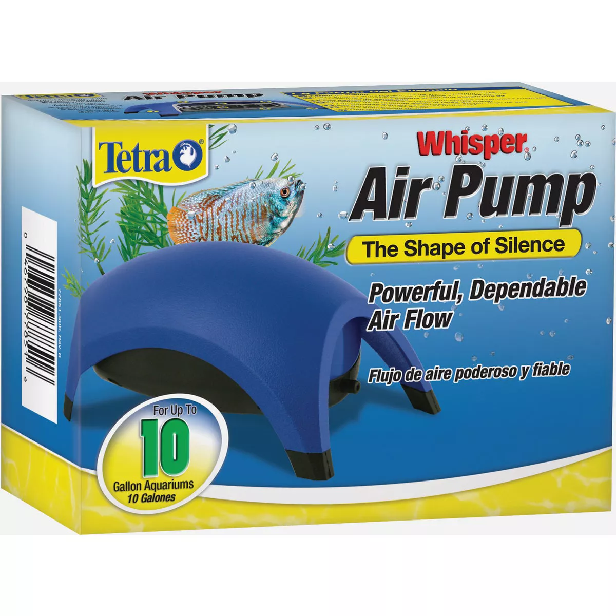 Tetra 10 Gallon Blue Whisper Non-UL Air Aquarium Pump
