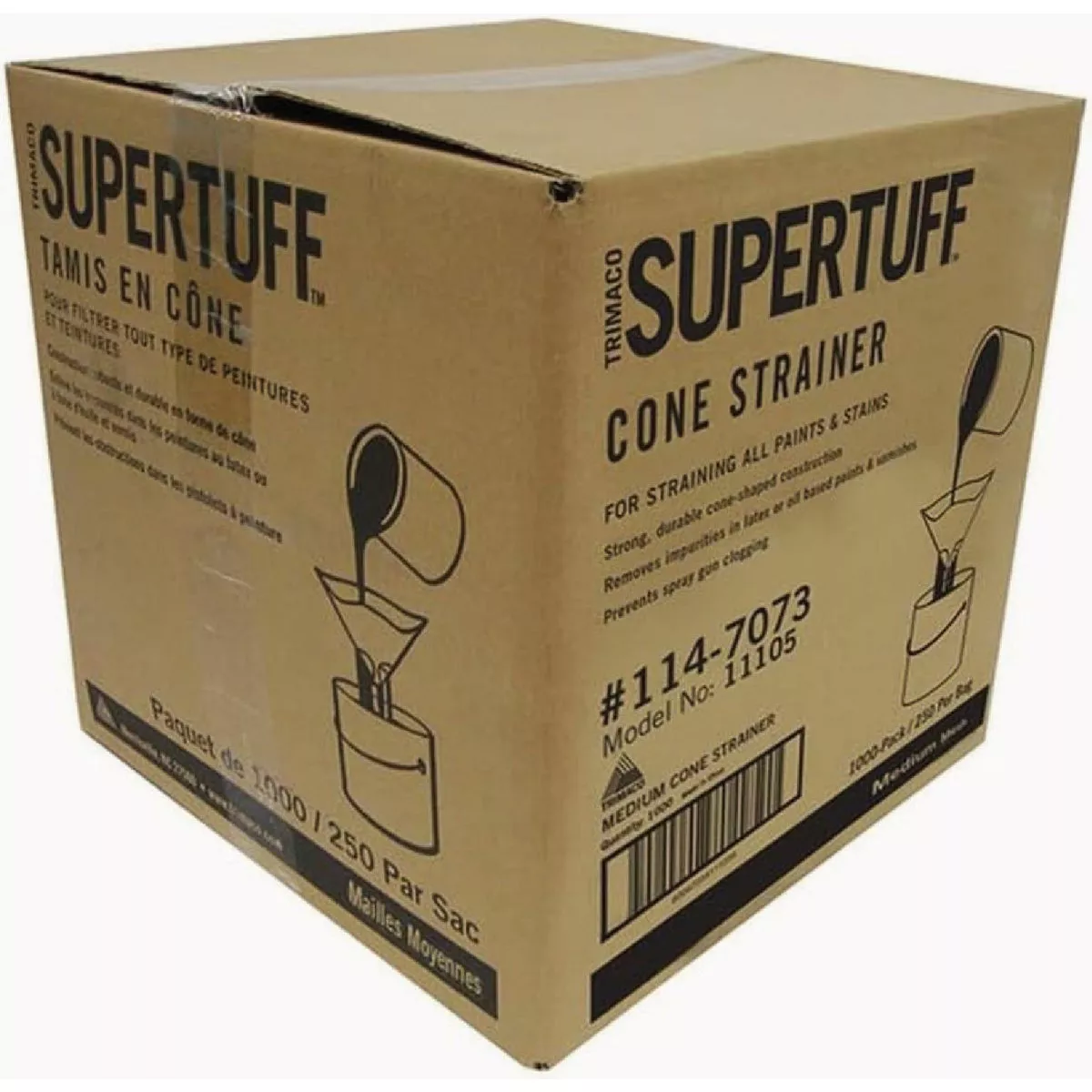 Trimaco SuperTuff Medium Mesh Cone Strainer (250-Pack)-