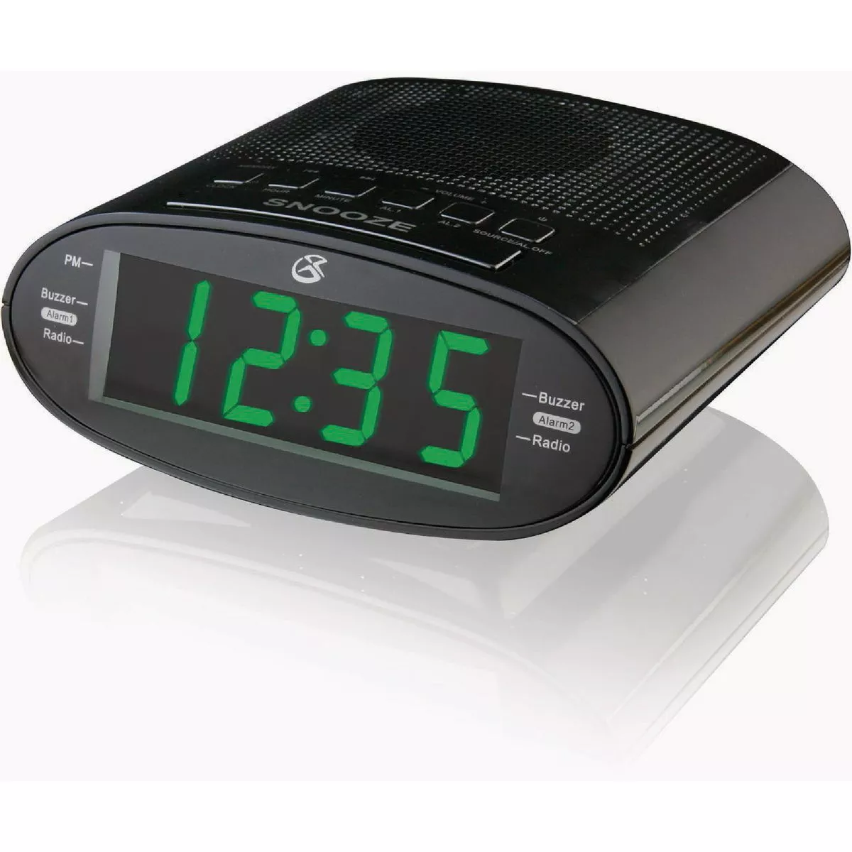 GPX Dual Alarm AM/FM Clock Radio