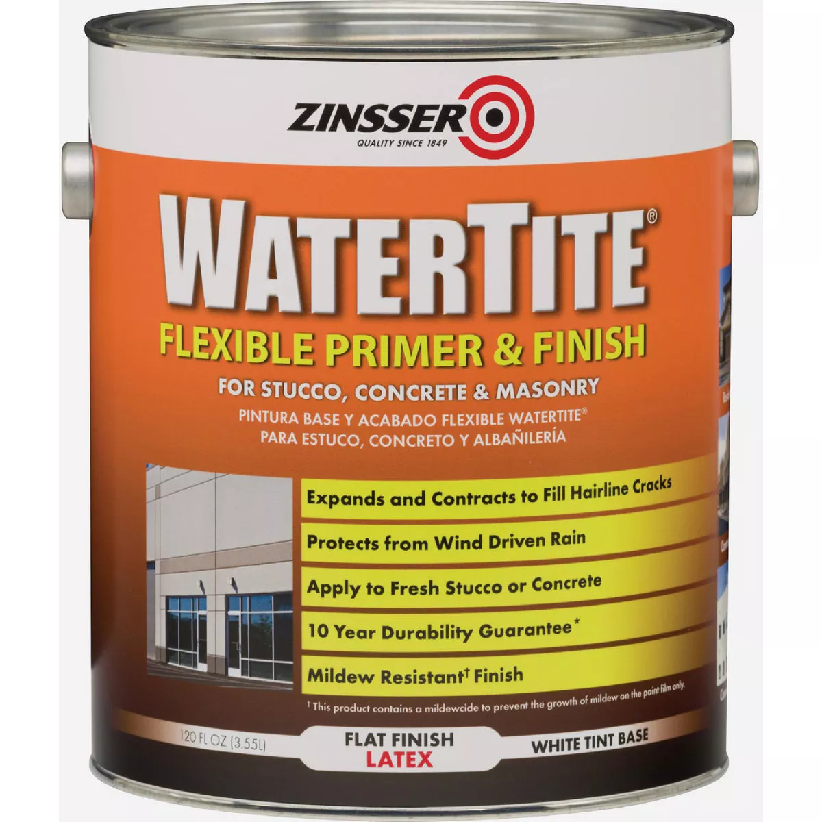 Zinsser WaterTite Flexible Concrete Primer and Finish, White Tint Base, 1 Gal.