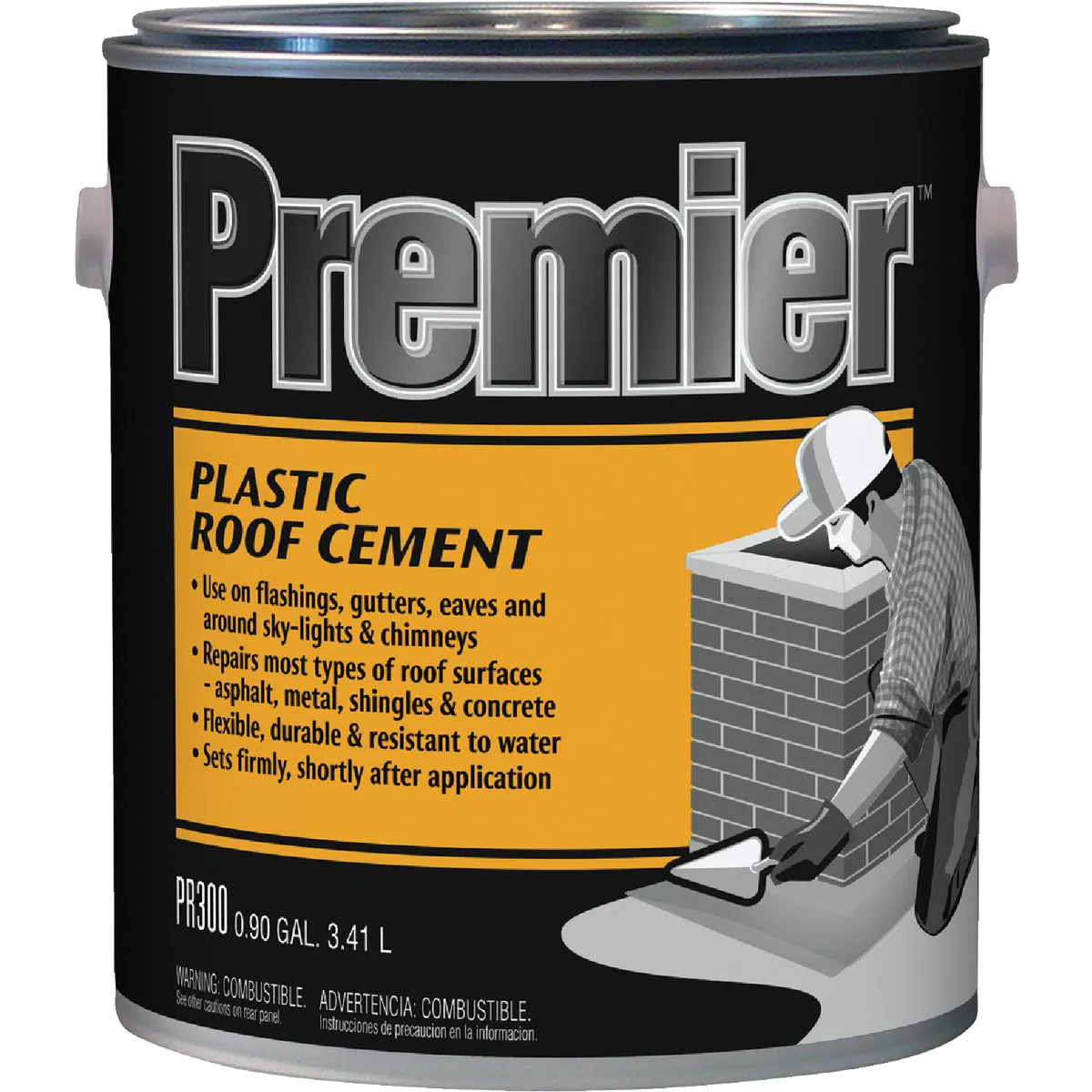 Premier 0.9 Gal.Plastic Roof Cement & Patching Sealant