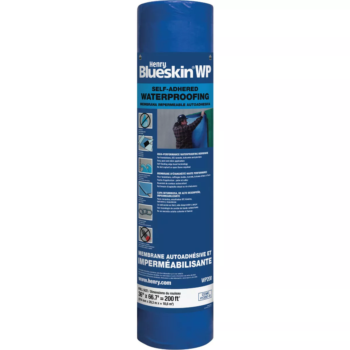 Henry WP200 2 Sq. Ft. Blueskin Waterproofing Membrane