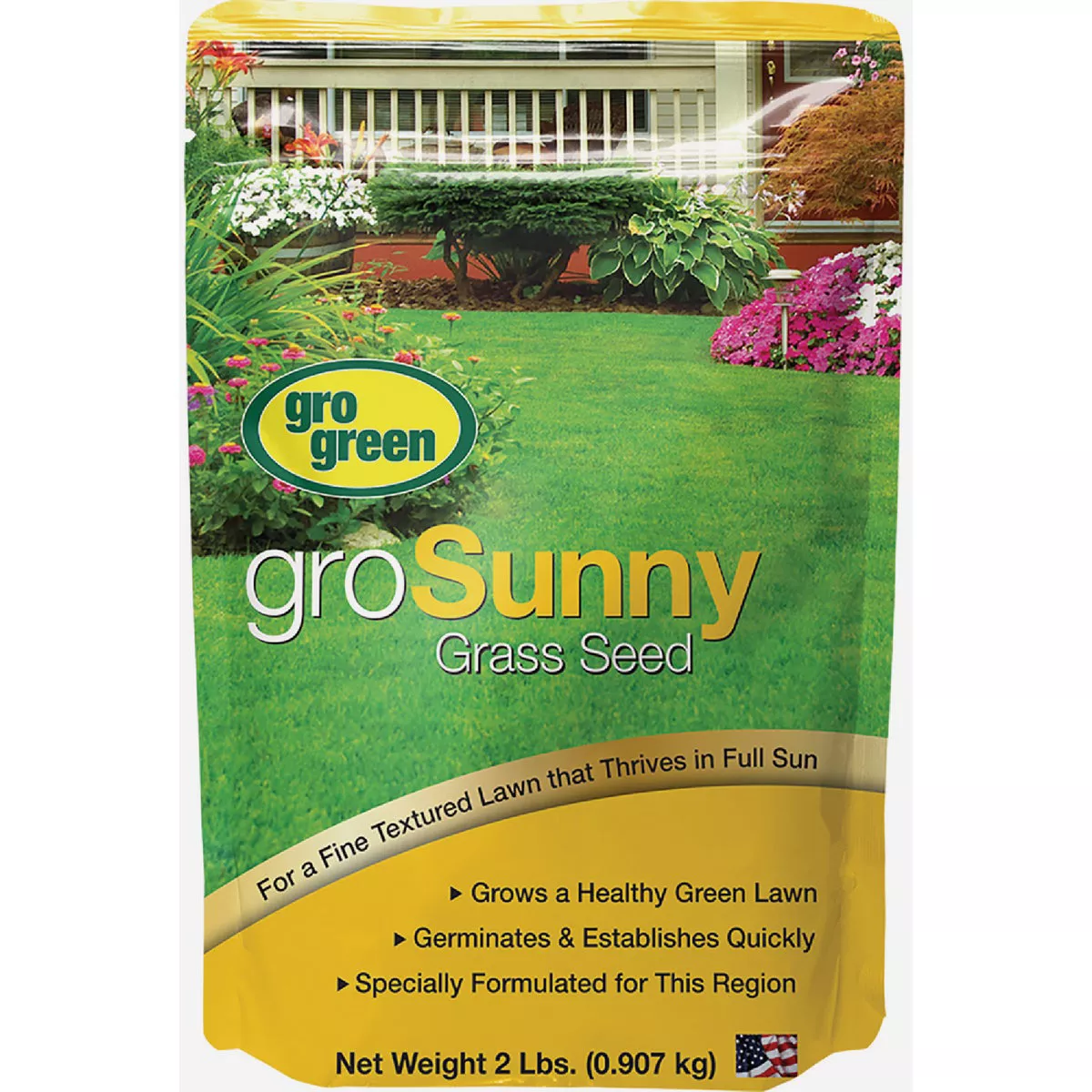 Gro Green groSunny 2 Lb. 400 Sq. Ft. Full Sun Grass Seed