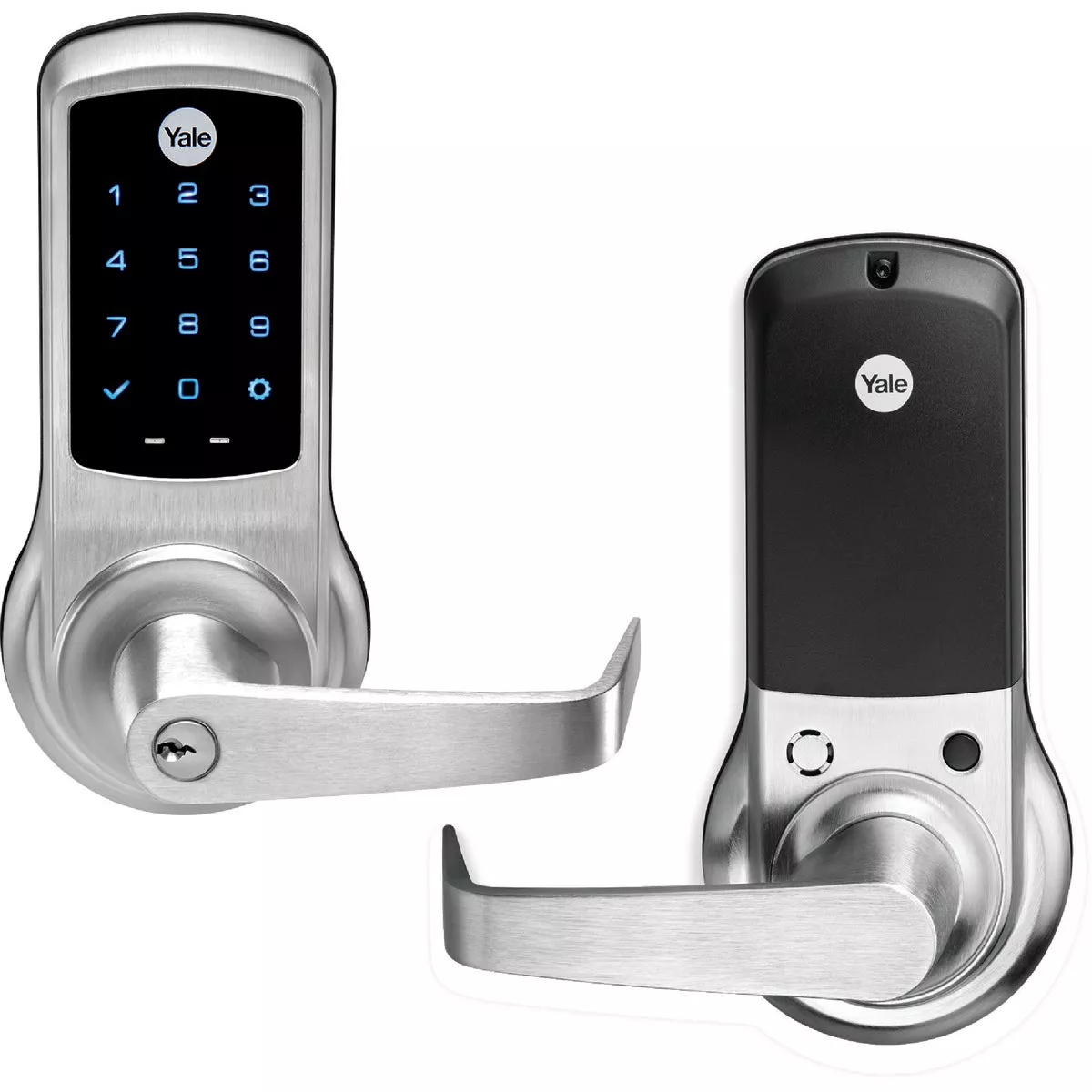 Yale nexTouch Satin Chrome 6 Pin Cylinder Entry Electronic Entry Lock-
