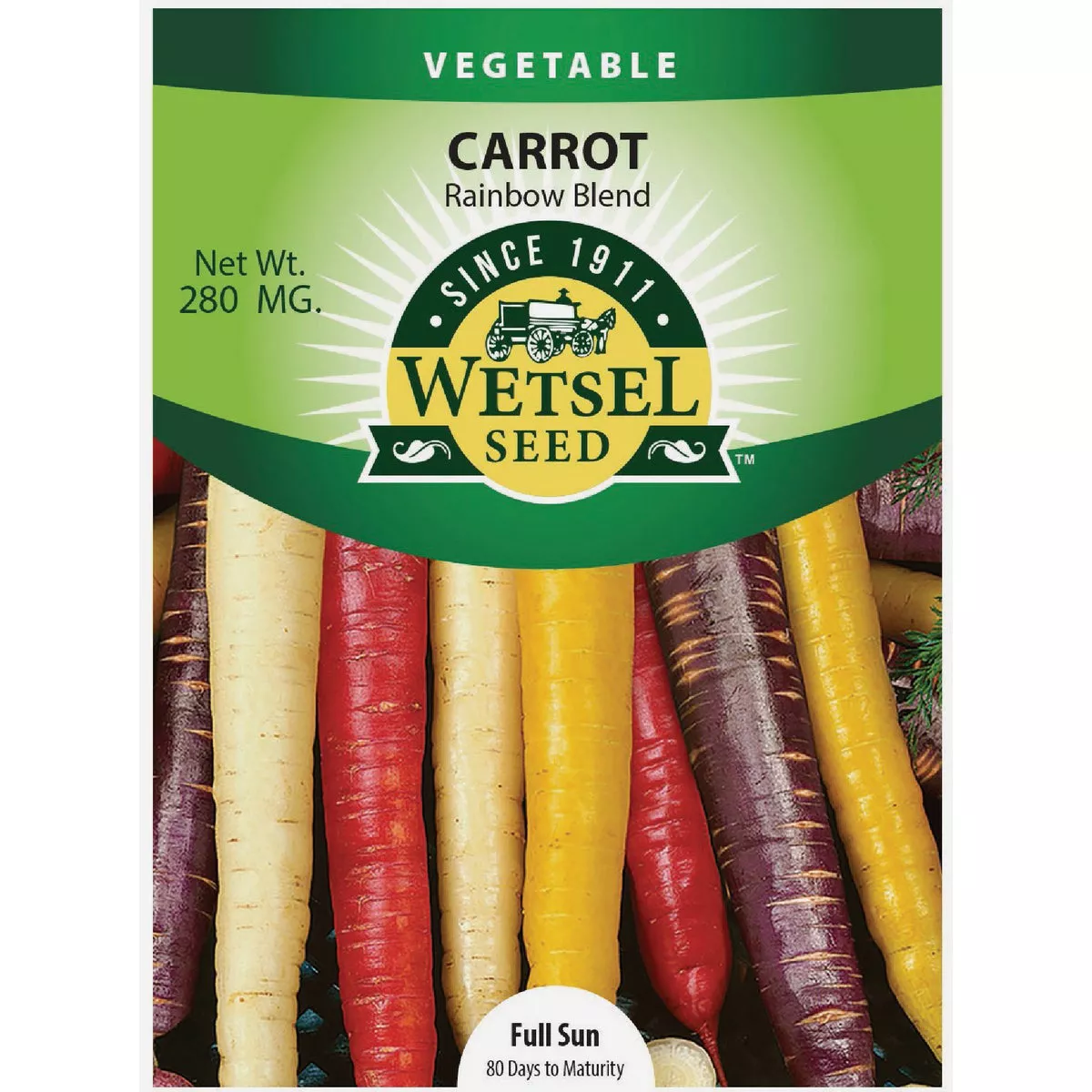Wetsel Seed Rainbow Blend Carrots Seed Packet