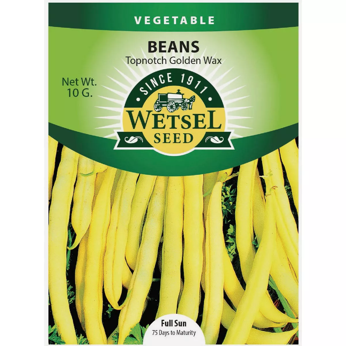 Wetsel Seed Top Notch Golden Wax Beans Seed Packet