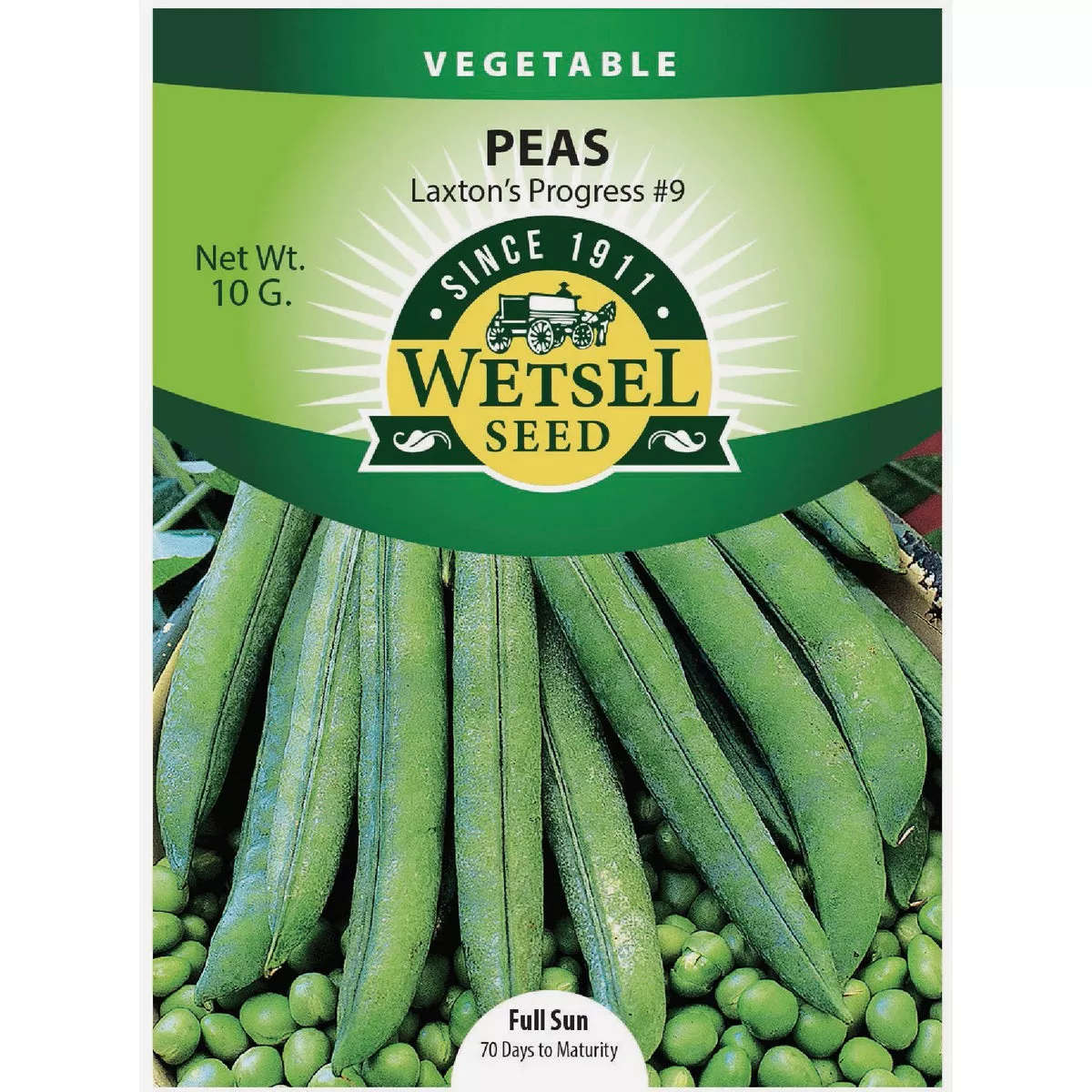 Wetsel Seed Laxton Progress #9 Peas Seed Packet