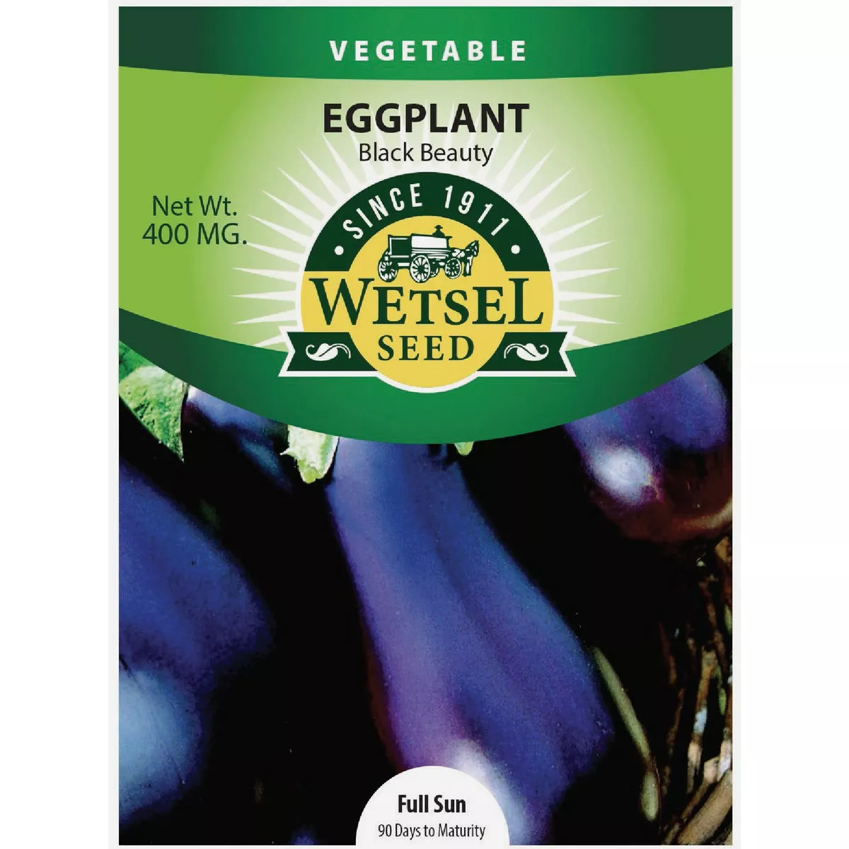 Wetsel Seed Black Beauty Eggplant Seed Packet
