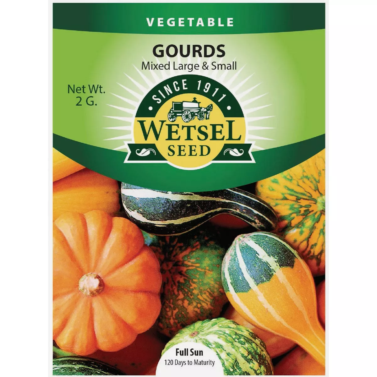 Wetsel Seed Large & Small Mixed Ornamental Gourds Seed Packet