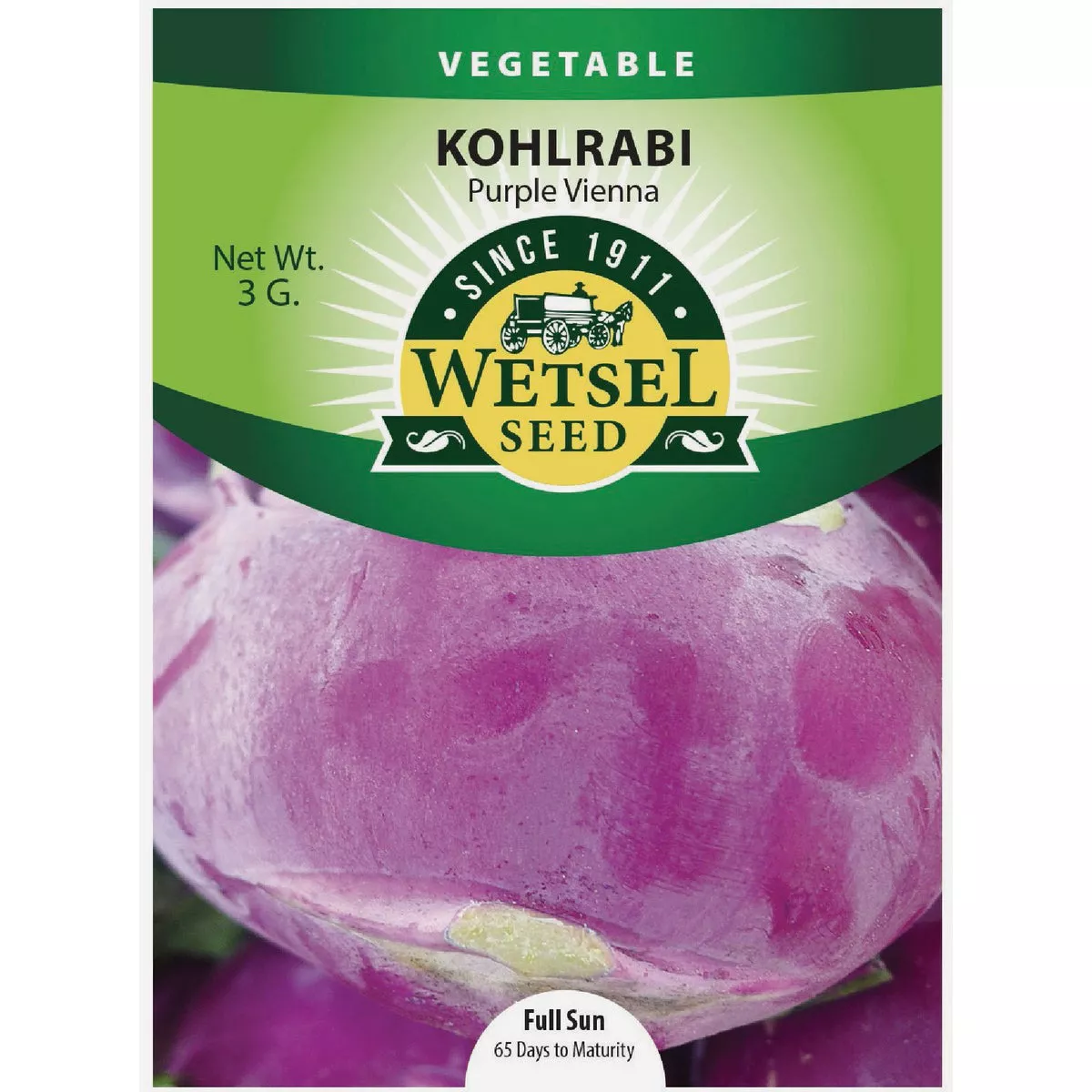 Wetsel Seed Purple Vienna Kohlrabi Seed Packet