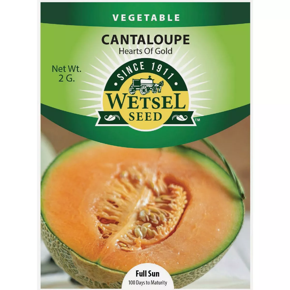 Wetsel Seed Hearts of Gold Cantaloupe Muskmelon Seed Packet