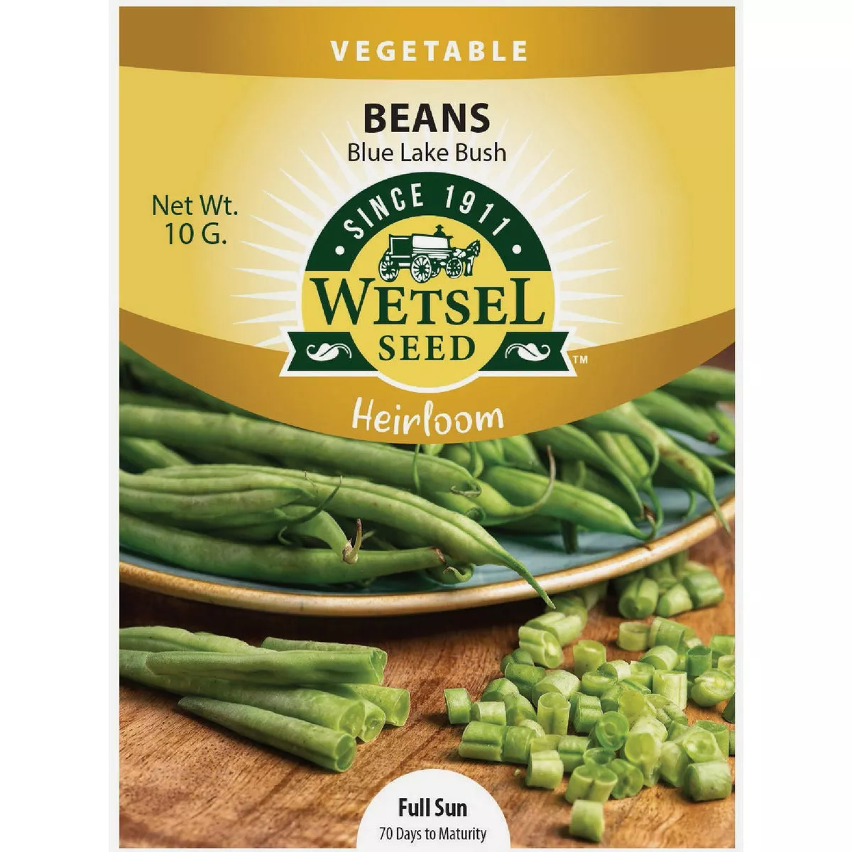 Wetsel Seed Heirloom Blue Lake Bush Bean Seed Packet