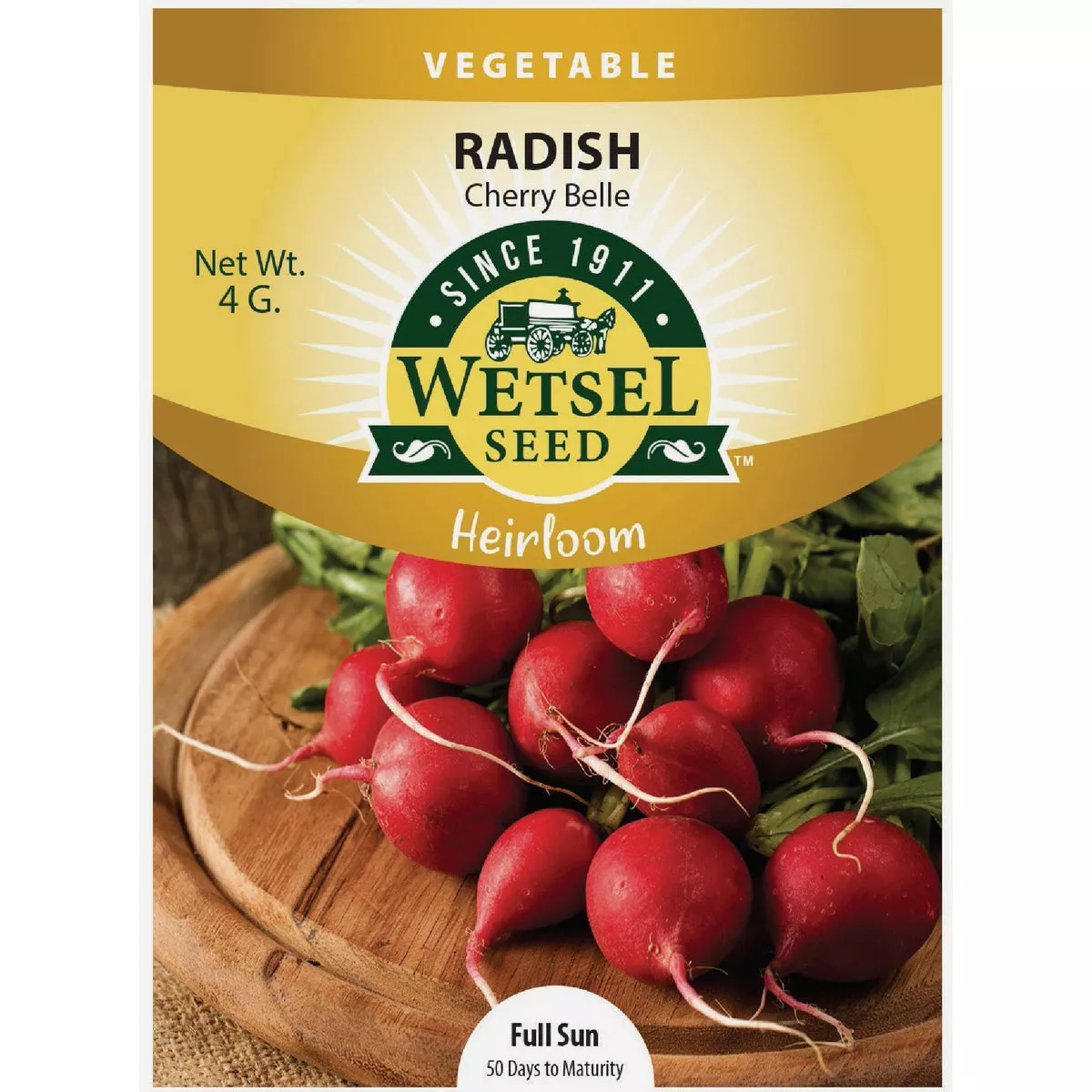 Wetsel Seed Heirloom Cherry Belle Radish Seed Packet