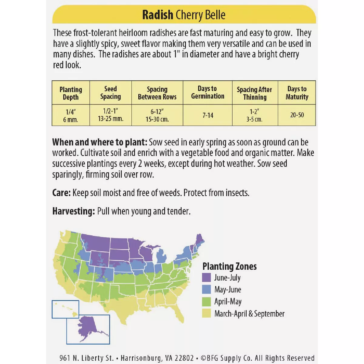 Wetsel Seed Heirloom Cherry Belle Radish Seed Packet - photo 3