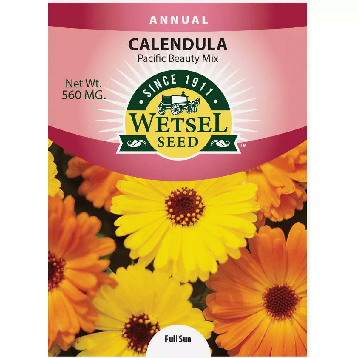 Wetsel Seed Pacific Beauty Mix Calendula Flower Seed Packet - photo 2