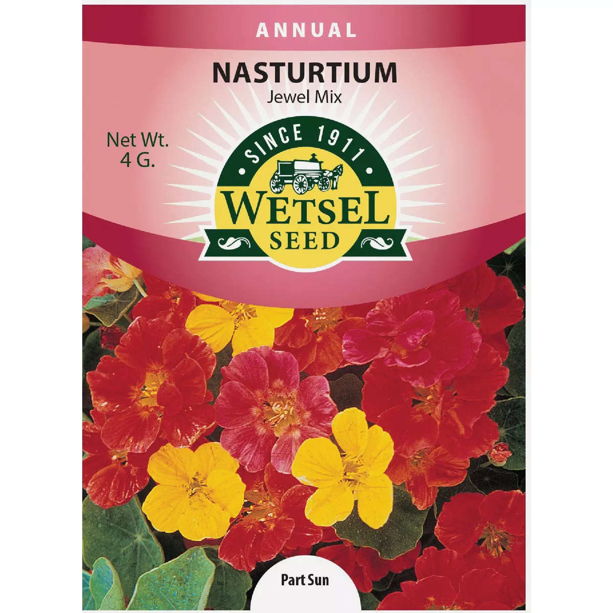 Wetsel Seed Jewel Mix Nasturtium Flower Seed Packet - photo 3