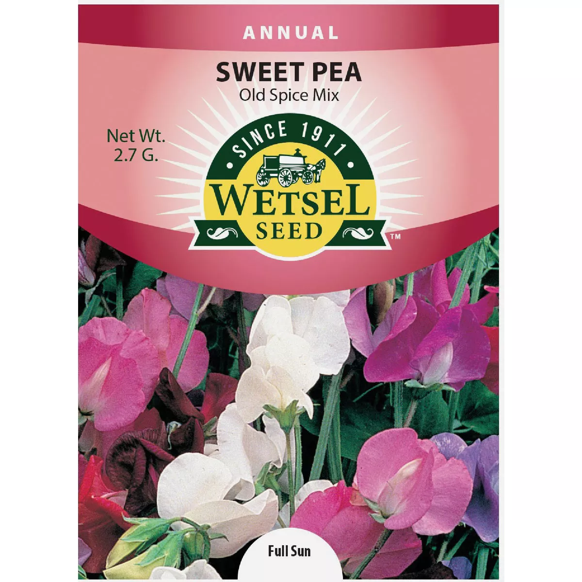 Wetsel Seed Old Spice Mix Sweet Peas Flower Seed Packet - photo 2