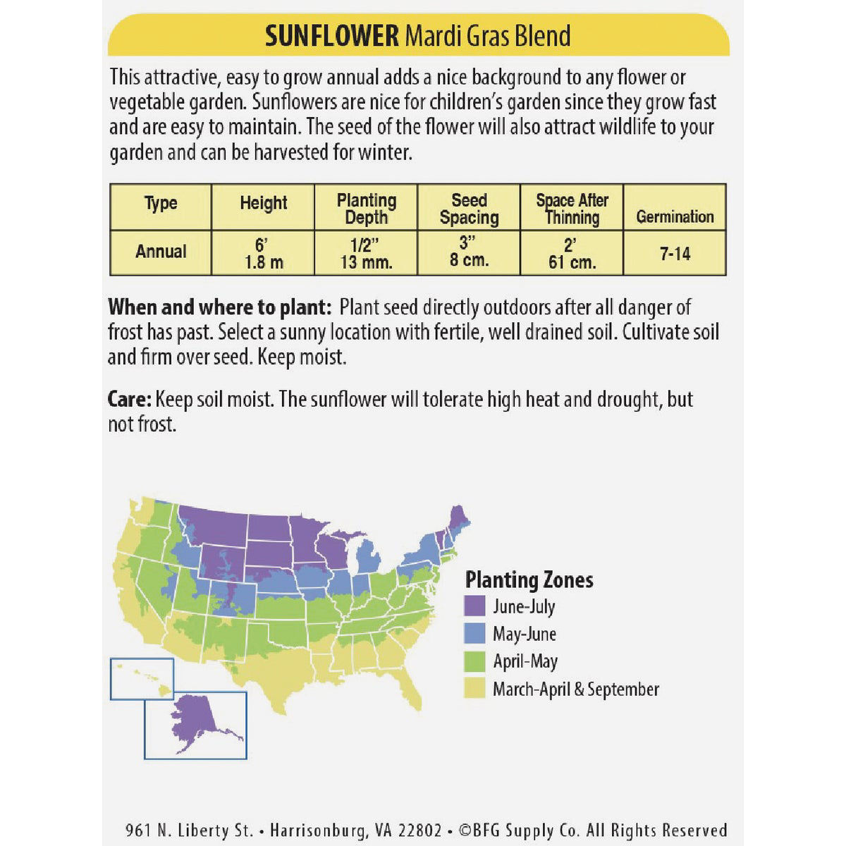 mardi gras blend sunflower