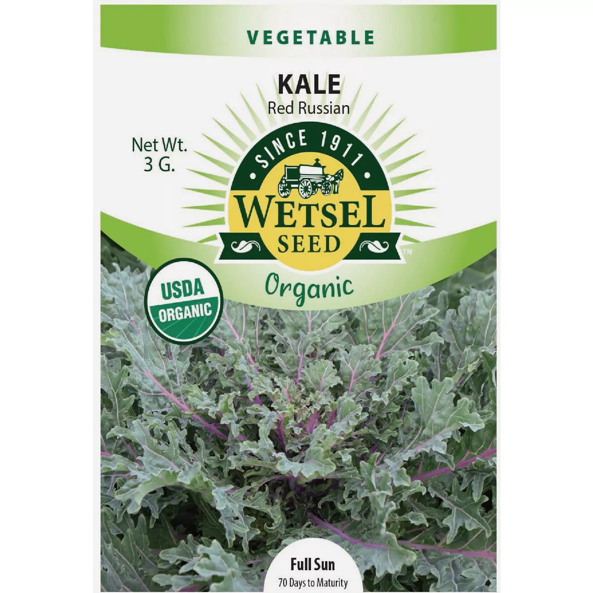 Wetsel Seed Organic Red Russian Kale Seed Packet