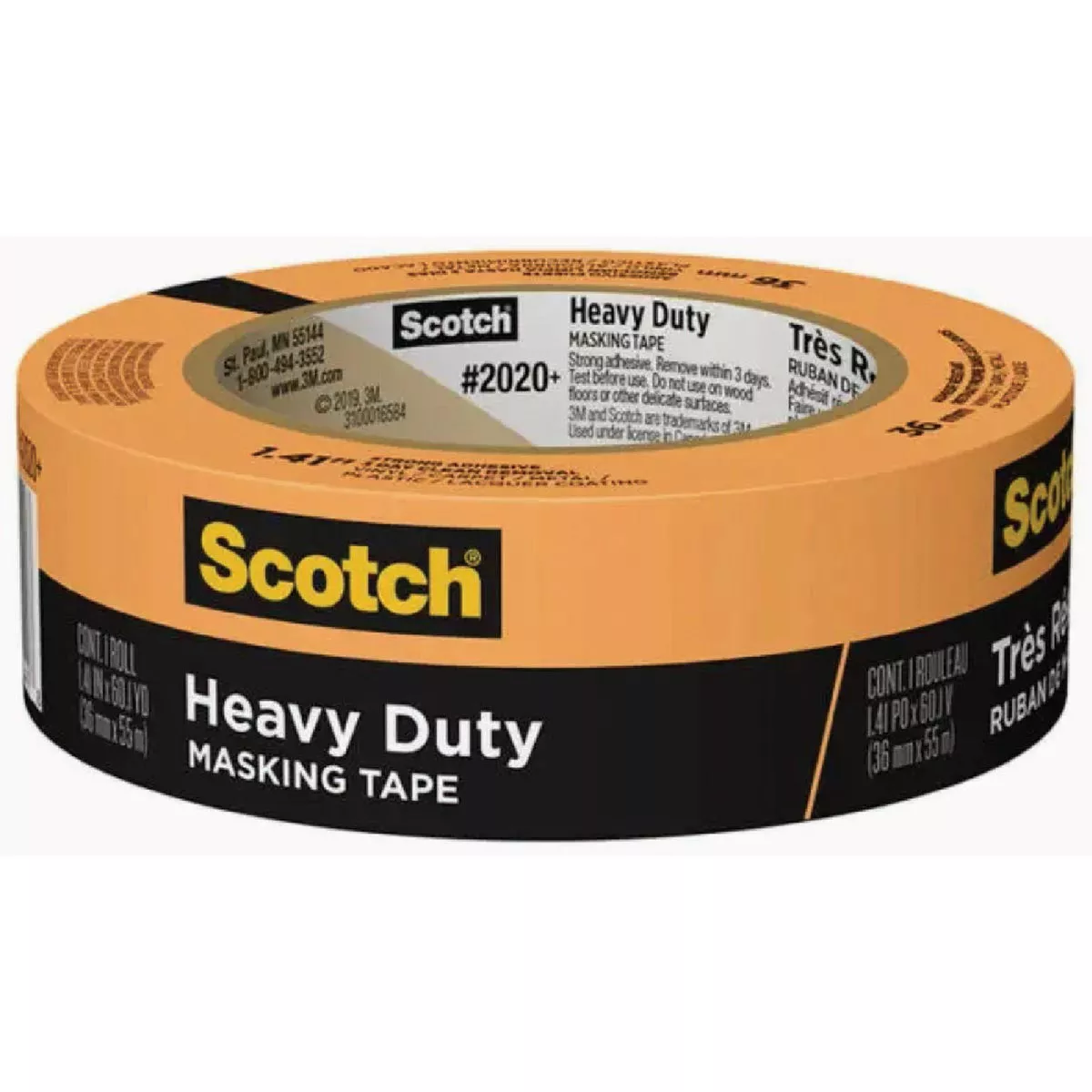 3M 1.41 In. x 60 Yd. Orange Heavy-Duty Masking Tape