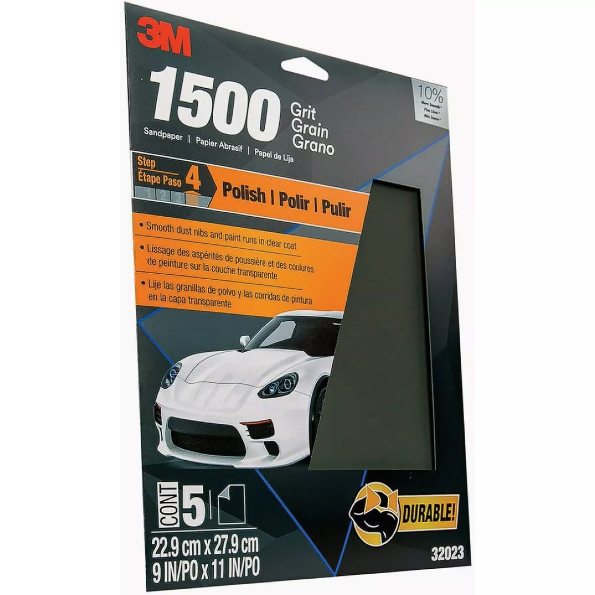 3M 1500 Grit 9 In. x 11 In. Sandpaper