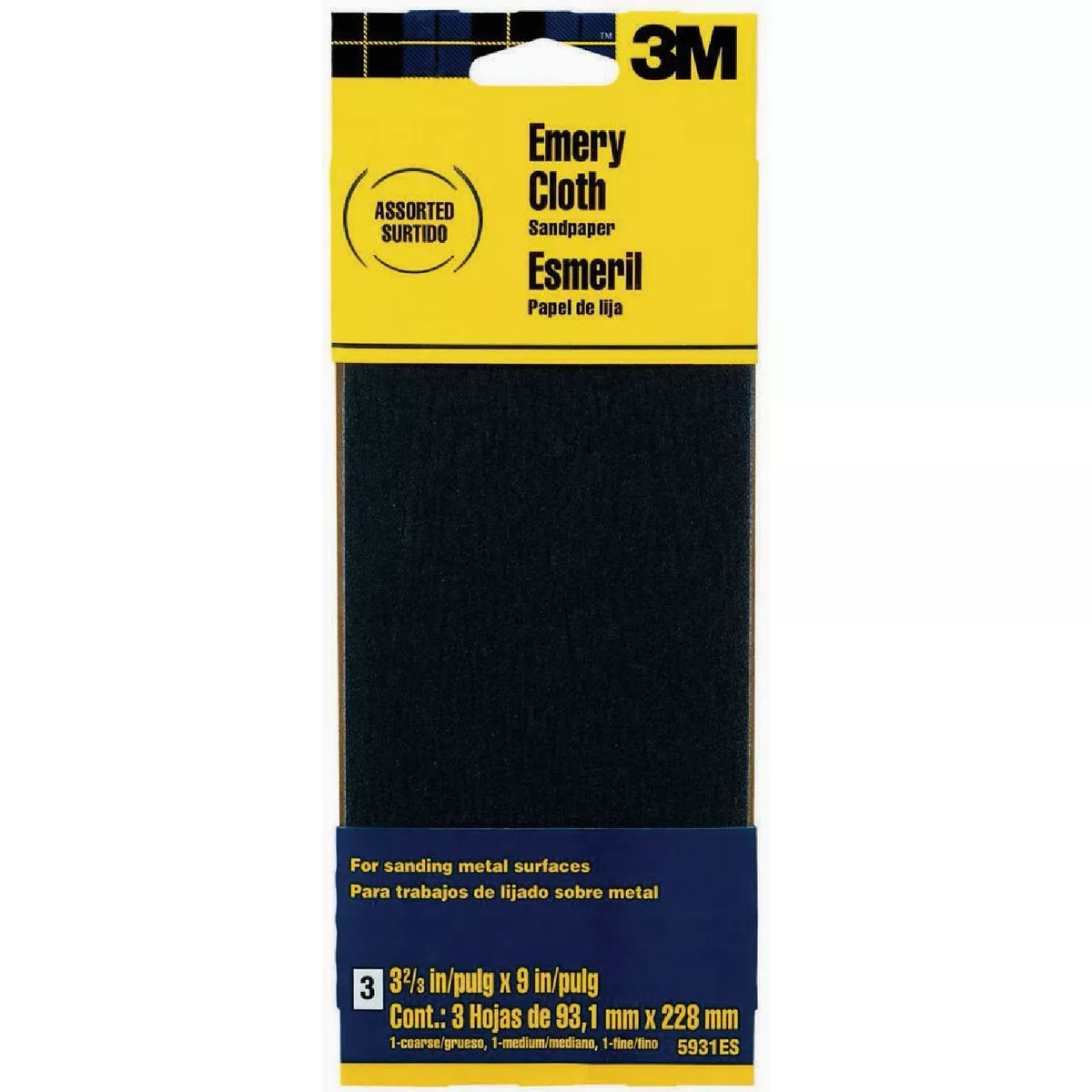 3M 2/3 In. x 9 In. Assorted Grit Emery Cloth (20-Pack)