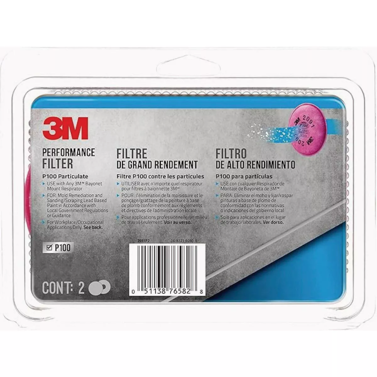 3M P100 Performance Filter (2-Pair)