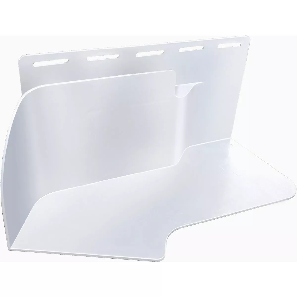 American Flashings J'd Out 3-3/4 In. x 8 In. White Polypropylene Kickout Flashing, Left Hand