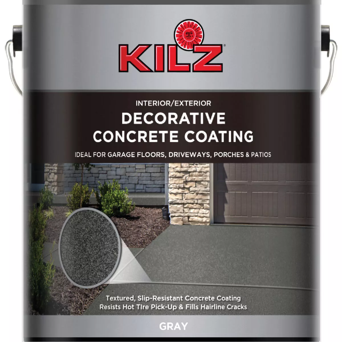 KILZ Gray Gallon Textured Concrete Paint