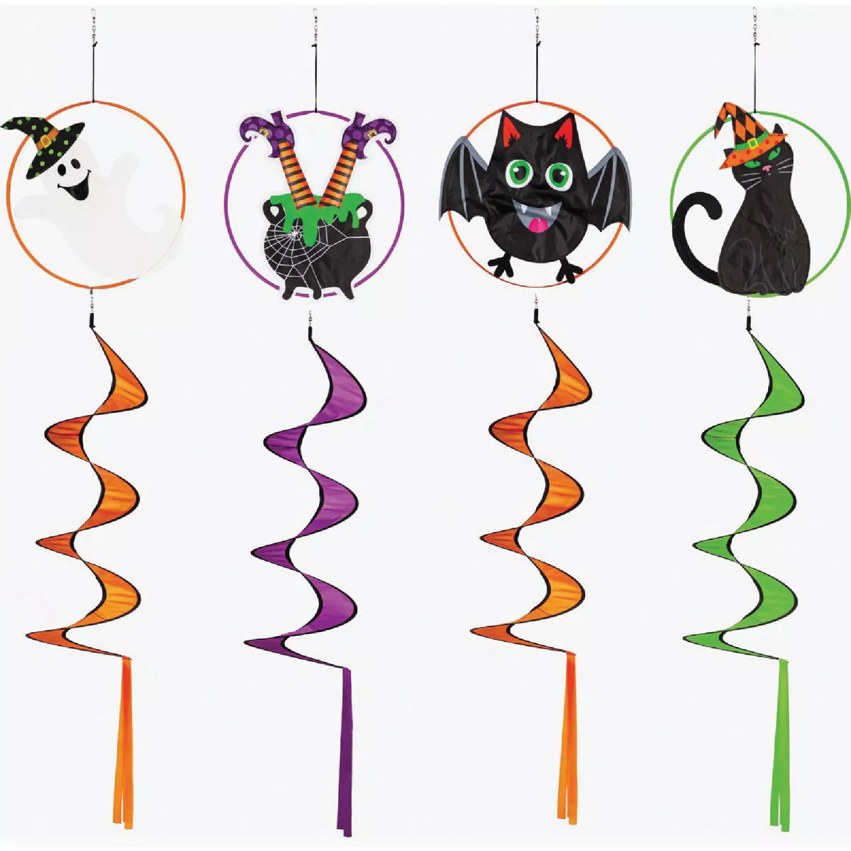 Evergreen 11-3/4 In W x 51-1/4 In H Textile/Plastic/Metal Halloween Spinner