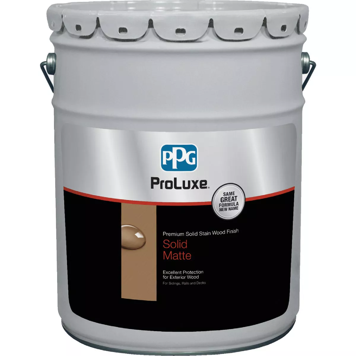 PPG ProLuxe Premium Solid Stain Wood Finish Deep Base - 5 Gallon