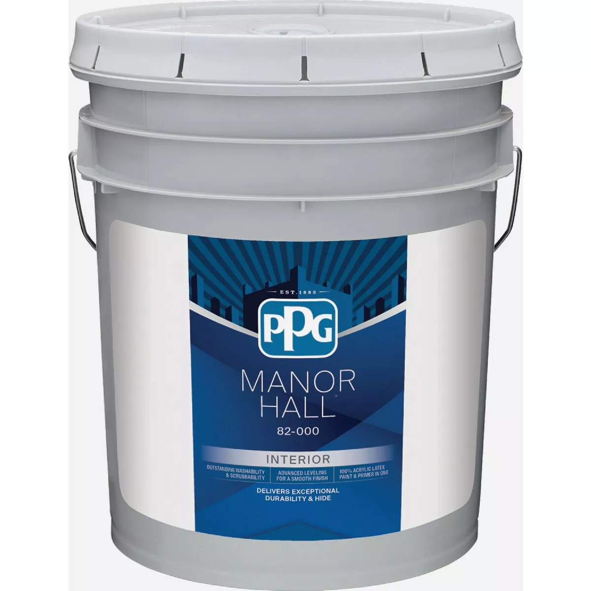 Manorhall Interior Acrylic Semi Gloss White Pastel Base 5 Gallon