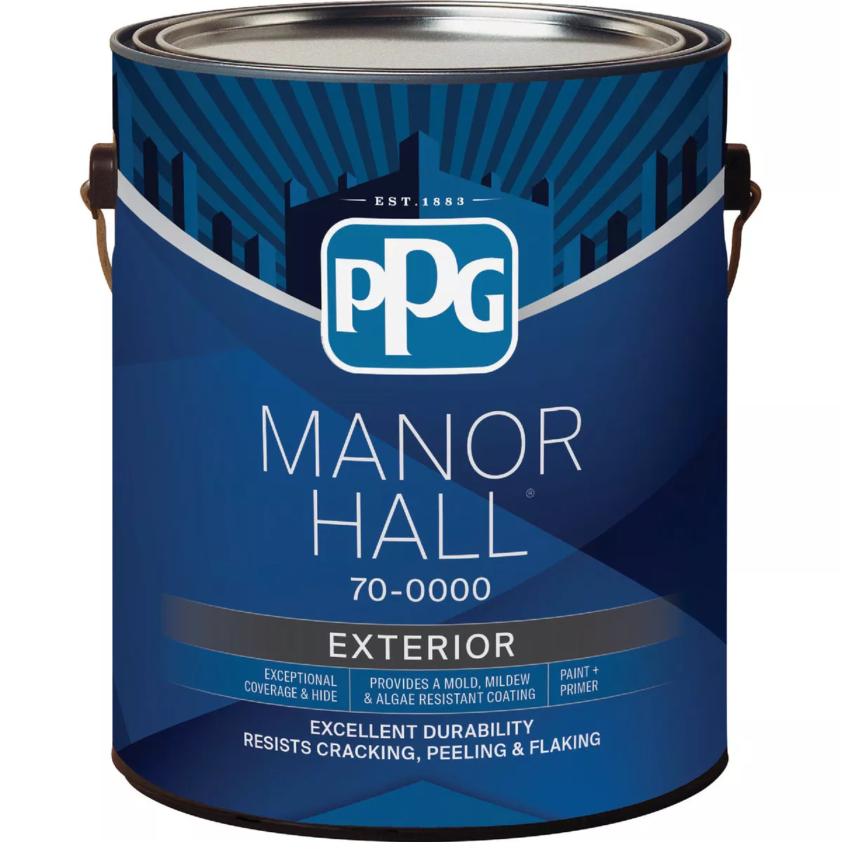 Manor Hall Exterior Paint + Primer Eggshell Ultra Deep Base Gallon