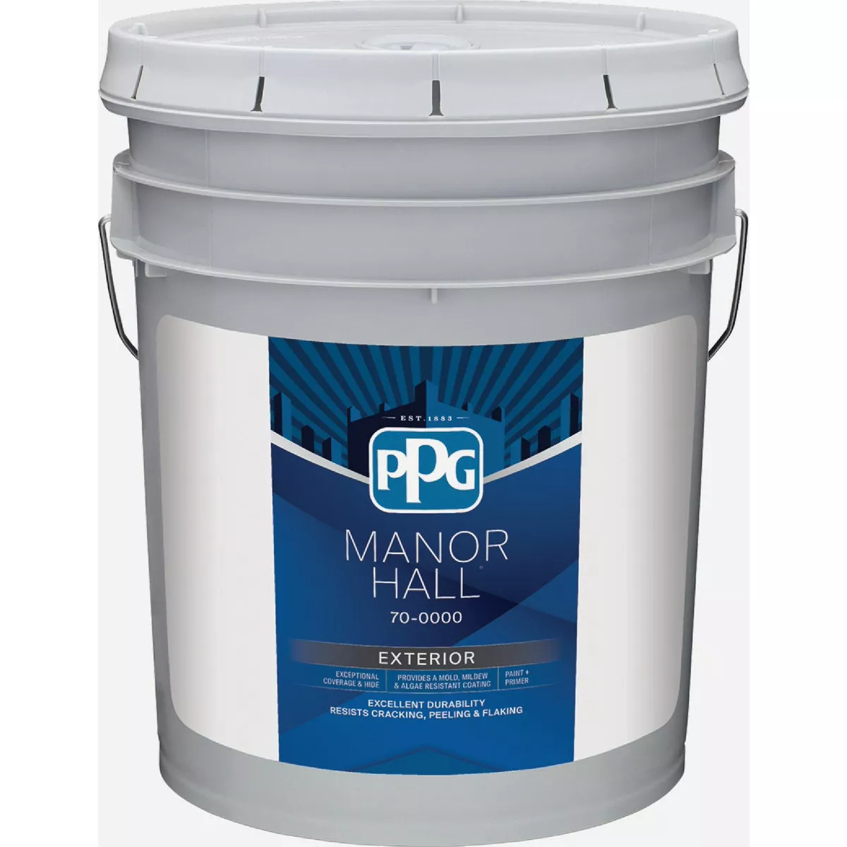 Manor Hall Exterior Paint + Primer Flat Midtone Base 5 Gallon